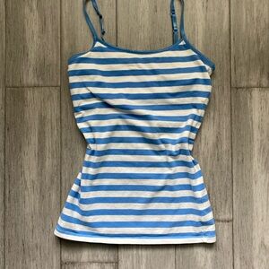 SO womens juniors tank top blue and white stripes cotton